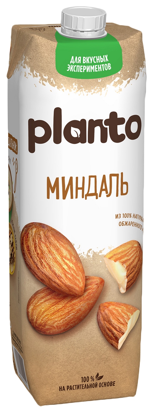 Напиток миндальный ПЛАНТО ультрапастер 1.2% 1л