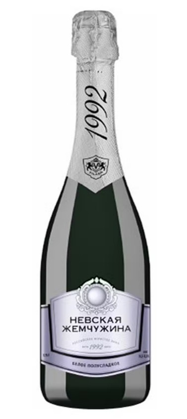 Игристое вино ВИЛАШ Невская жемчужина Золотая белое п/сл 10.5-12.5% ст/б 0.75л