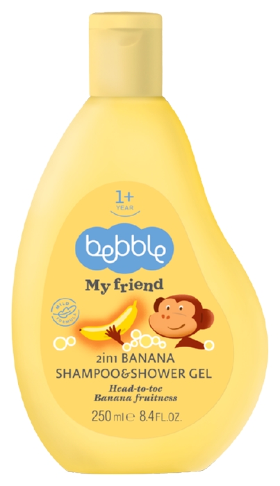 Шампунь-гель детский БИББЛ банан 2в1 250мл