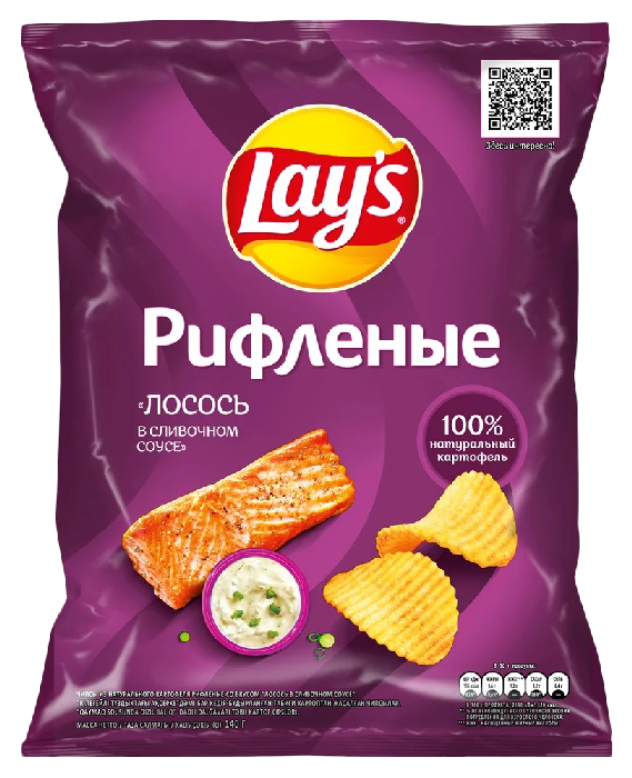 Чипсы ЛЕЙС лосось в сливочном соусе 140г