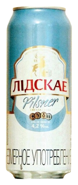Пиво ЛИДСКОЕ Пилснер светлое 4.2% ж/б 0.45л