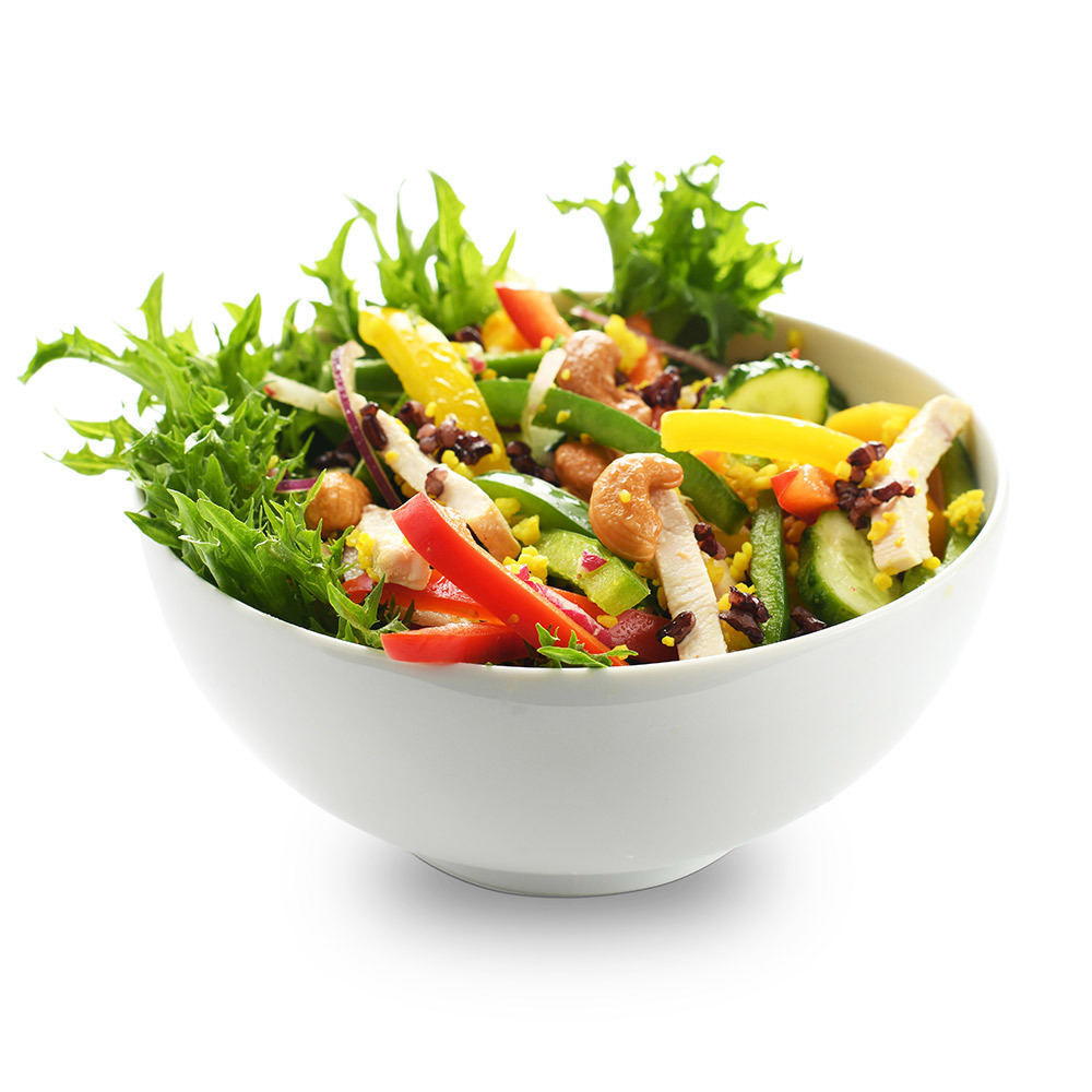 Товар с набором: Салат-боул с куриным филе, манго и черным рисом