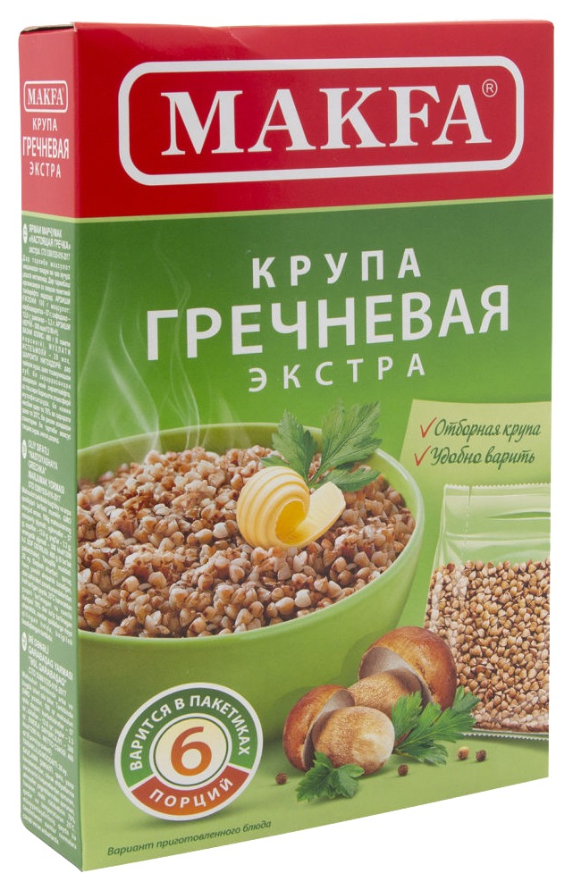 Гречневая крупа МАКФА ядрица карт/уп 400г