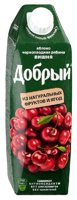 Нектар ДОБРЫЙ яблоко вишня 1л