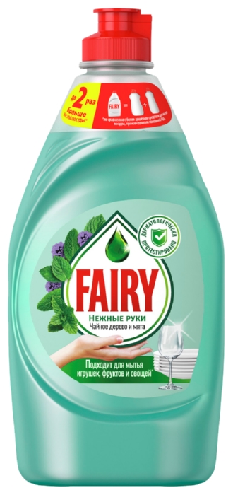 Средство для мытья посуды ФЕЙРИ Нежные руки Чайное дерево и мята 450мл