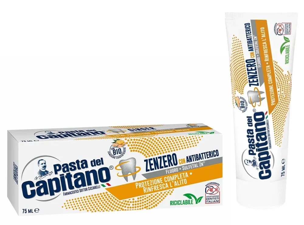 Зубная паста ПАСТА ДЕЛЬ КАПИТАНО Абсолютная защита имбирь 75мл