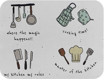 Коврик для сушки посуды Кухня 30*40см арт.550