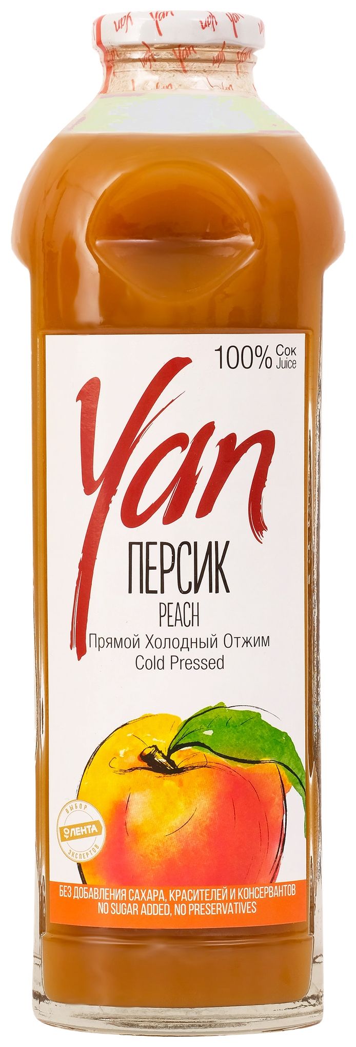 Сок ЯН персик прямого отжима ст/б 0.93л