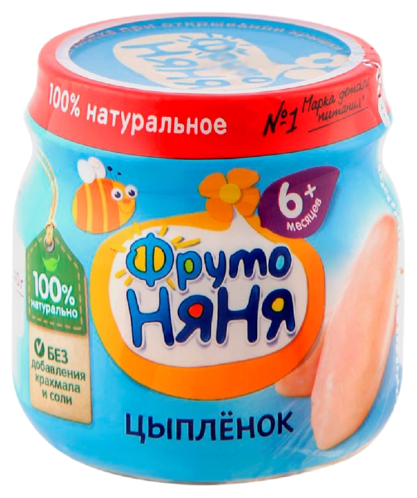 Пюре ФРУТОНЯНЯ цыпленок ст/б 80г