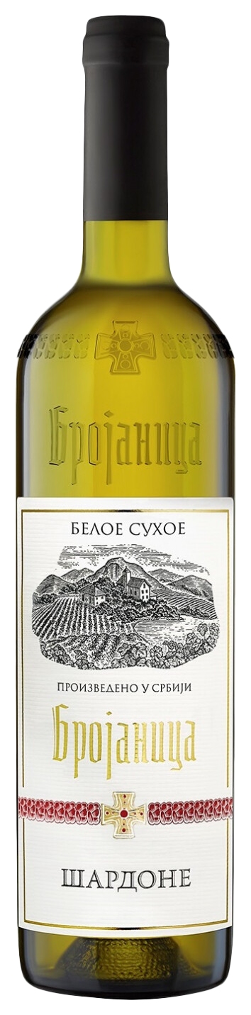 Вино БРОЯНИЦА Шардоне белое сух 12% 0.75л