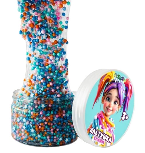 Слайм ВОВ с цветными шариками 150г