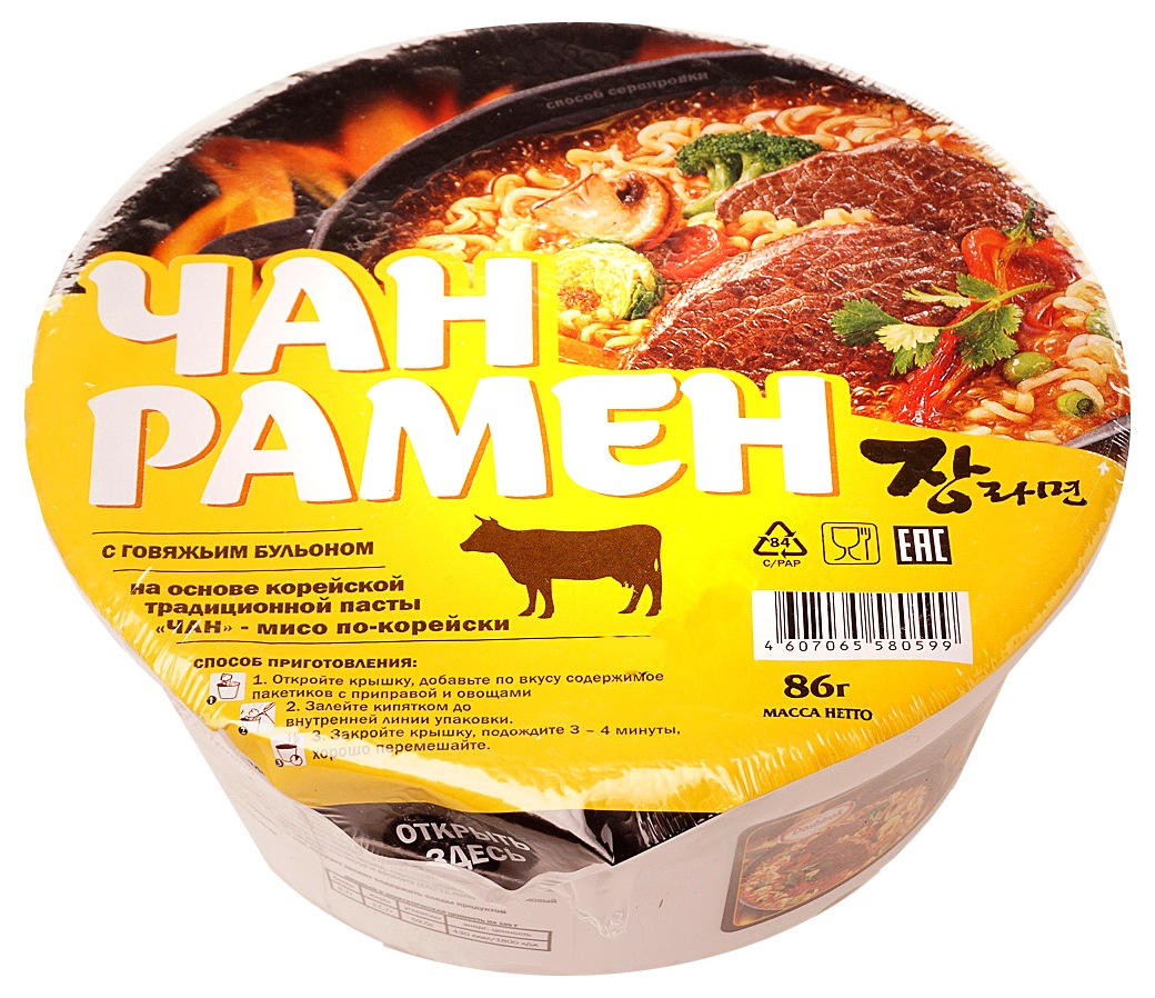 Лапша б/п ДОШИРАК Чан Рамен со вкусом говядины 86г