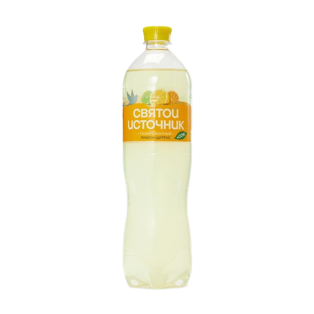 Вода СВЯТОЙ ИСТОЧНИК газированная лимон цитрус 1л