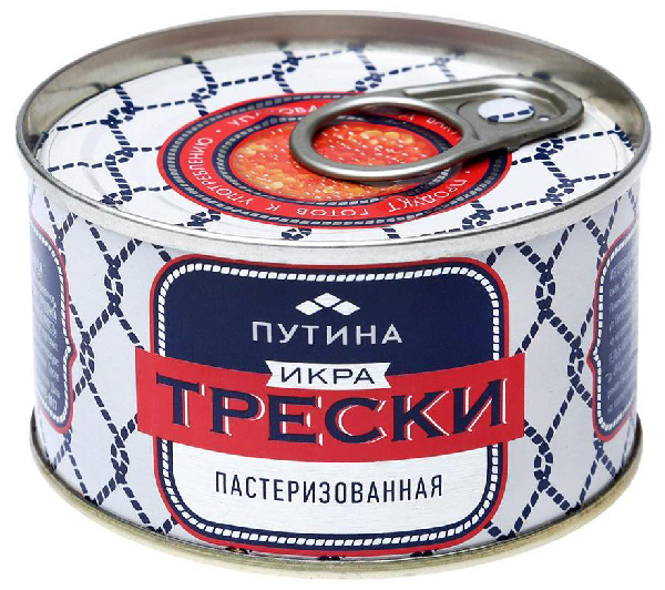 Икра трески ПУТИНА пастер ж/б 125г