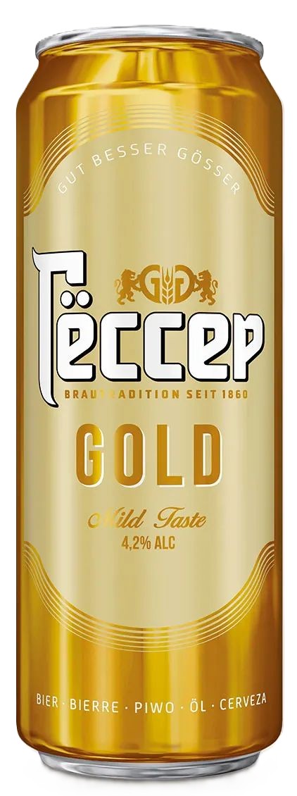 Пиво ГЕССЕР Голд светлое пастер 4.7% ж/б 0.43л