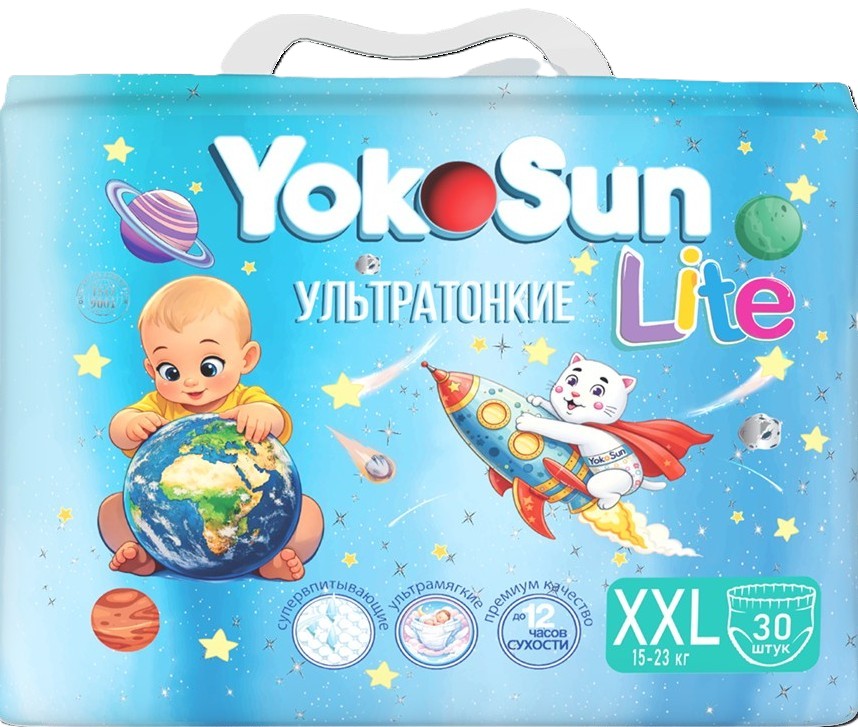 Подгузники-трусики ЙОКОСАН Лайт ультратонкие XXL 15-25кг 30шт