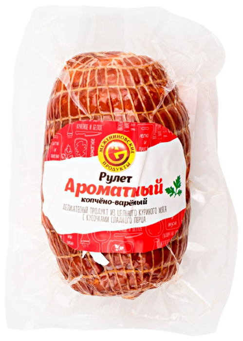 Рулет куриный МЕЖЕНИНОВСКАЯ ПФ Ароматный в/к в/у 1кг