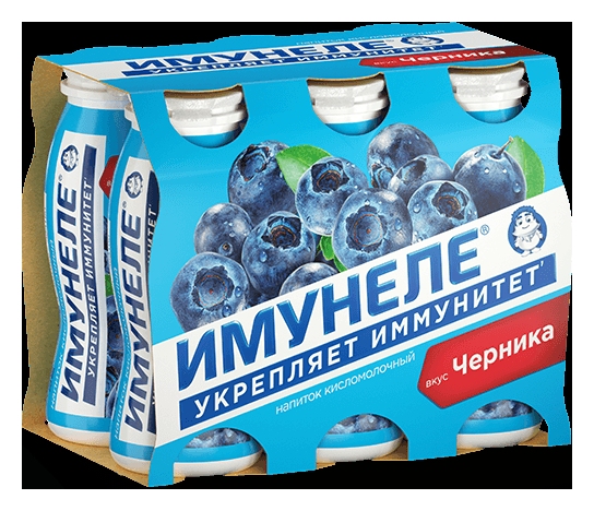 Кисломолочный напиток ИМУНЕЛЕ черника бзмж 1.2% 100г