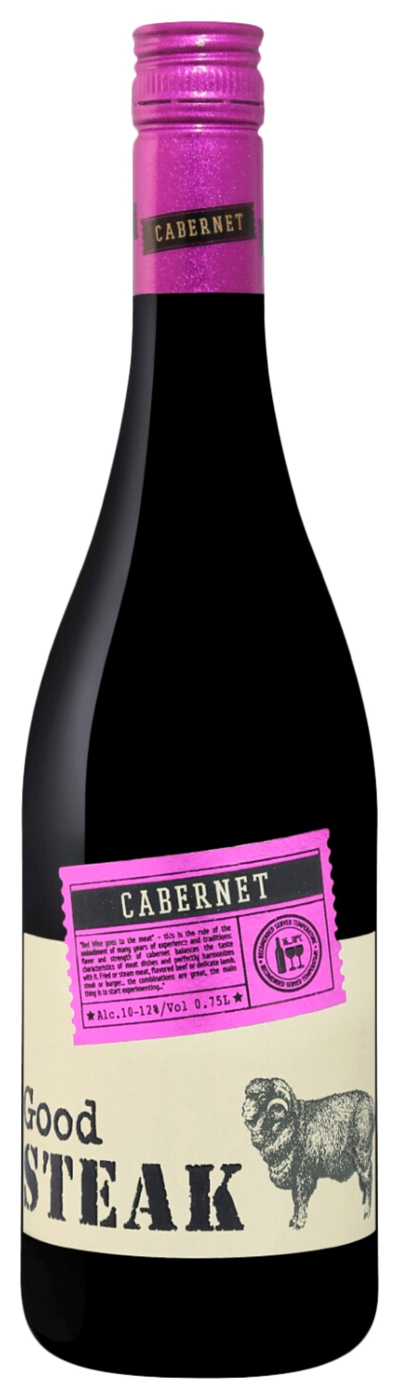 Вино ГУД СТЕЙК Каберне красное сух 10-12% ст/б 0.75л