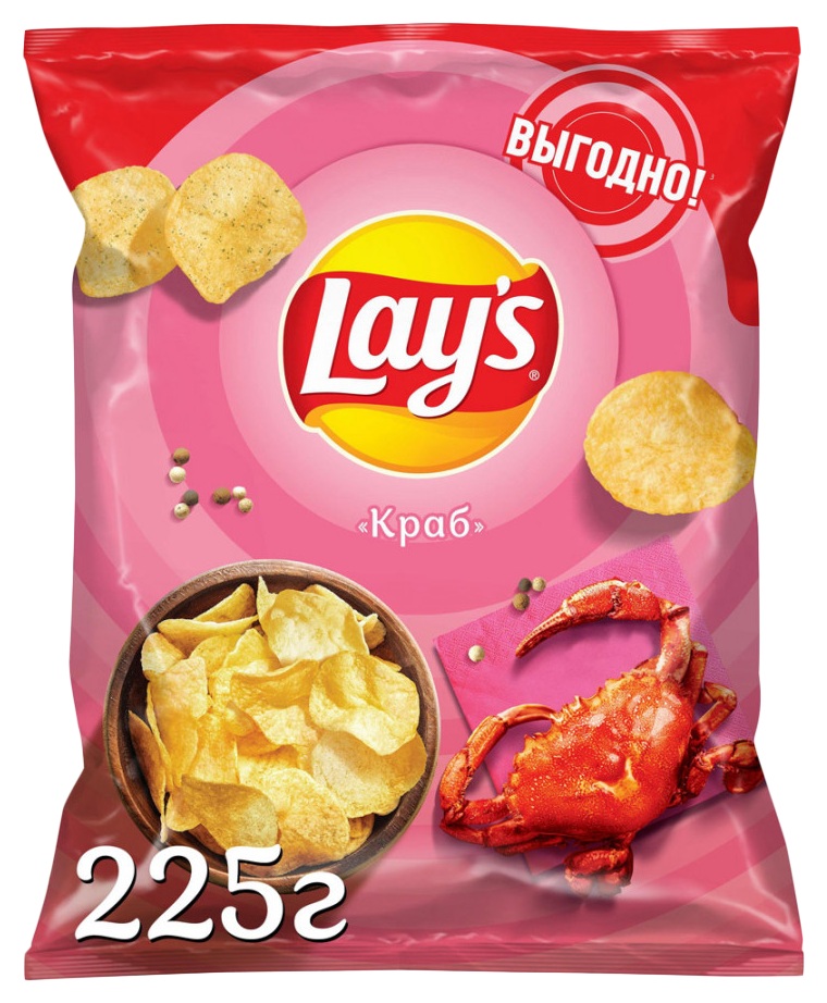 Чипсы ЛЕЙС краб 225г