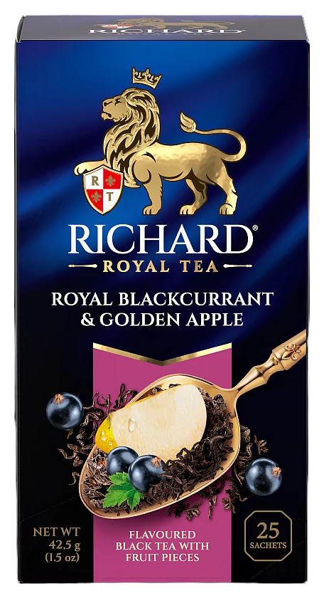 Чай РИЧАРД Роял Блэккарэнт&Голден Эппл черный 25пак