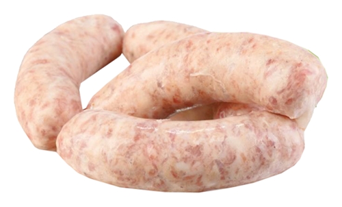 Колбаски МЕЖЕНИНОВСКАЯ ПФ Белые с кедровым орехом подложка 500г