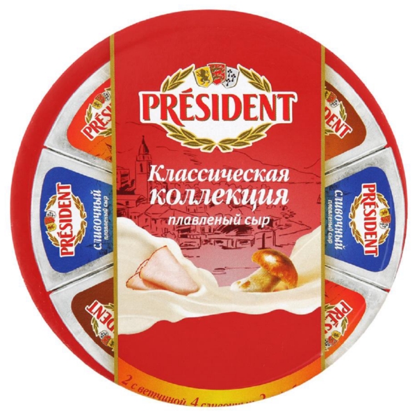 Сыр плавленый ПРЕЗИДЕНТ Классическая коллекция бзмж 45% 140г