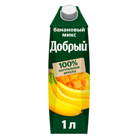 Сокосодержащий напиток ДОБРЫЙ Банановый микс 1л