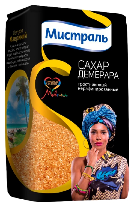 Сахар МИСТРАЛЬ Демерара тростниковый м/у 900г