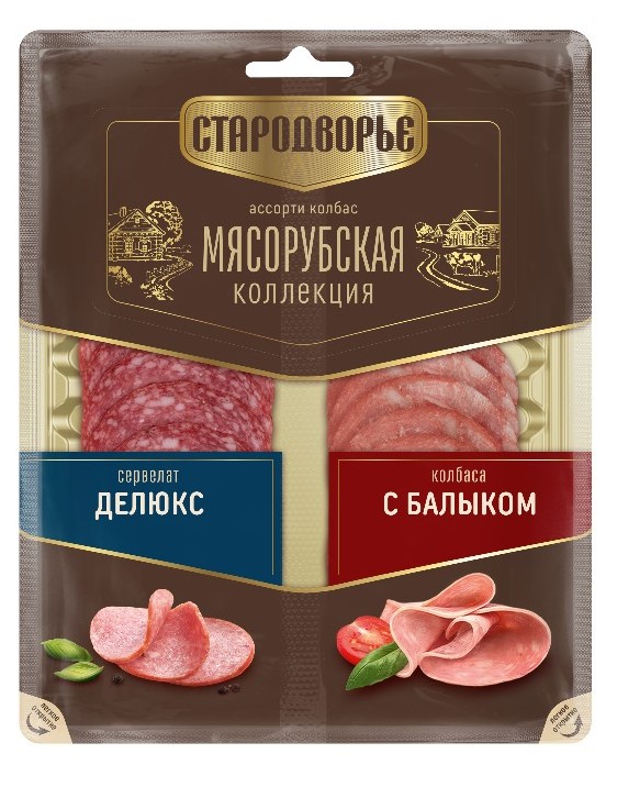 Ассорти СТАРОДВОРЬЕ Мясорубская коллекция нарезка в/к 80г