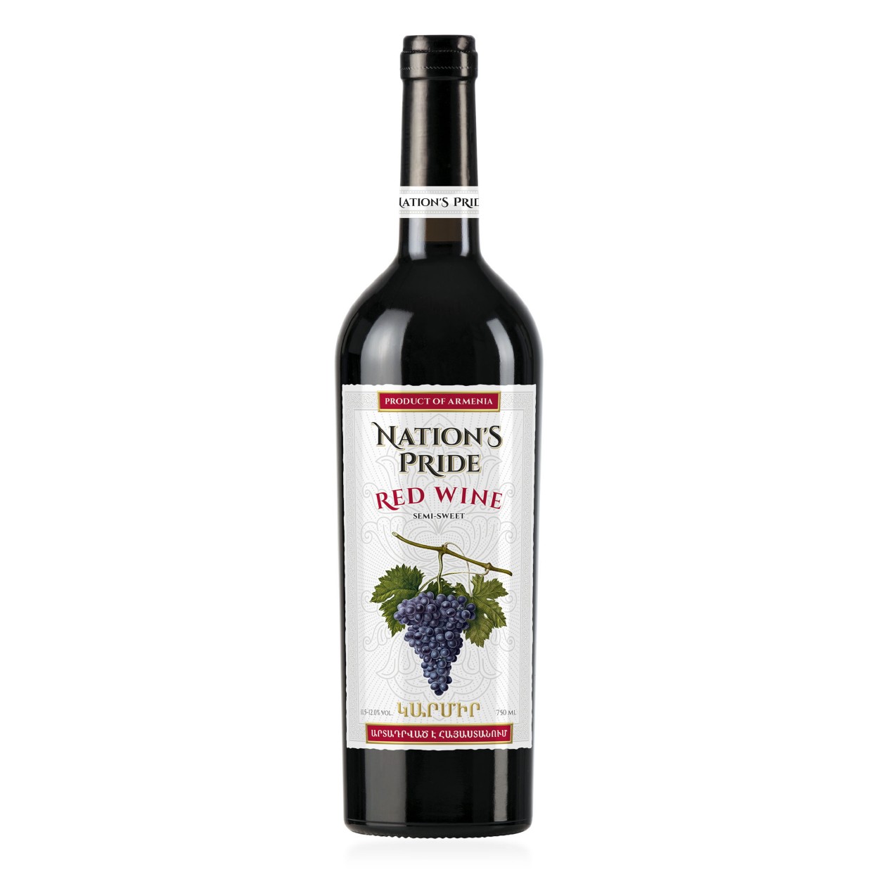 Вино ГОРДОСТЬ НАЦИИ красное п/сл 12% ст/б 0.75л