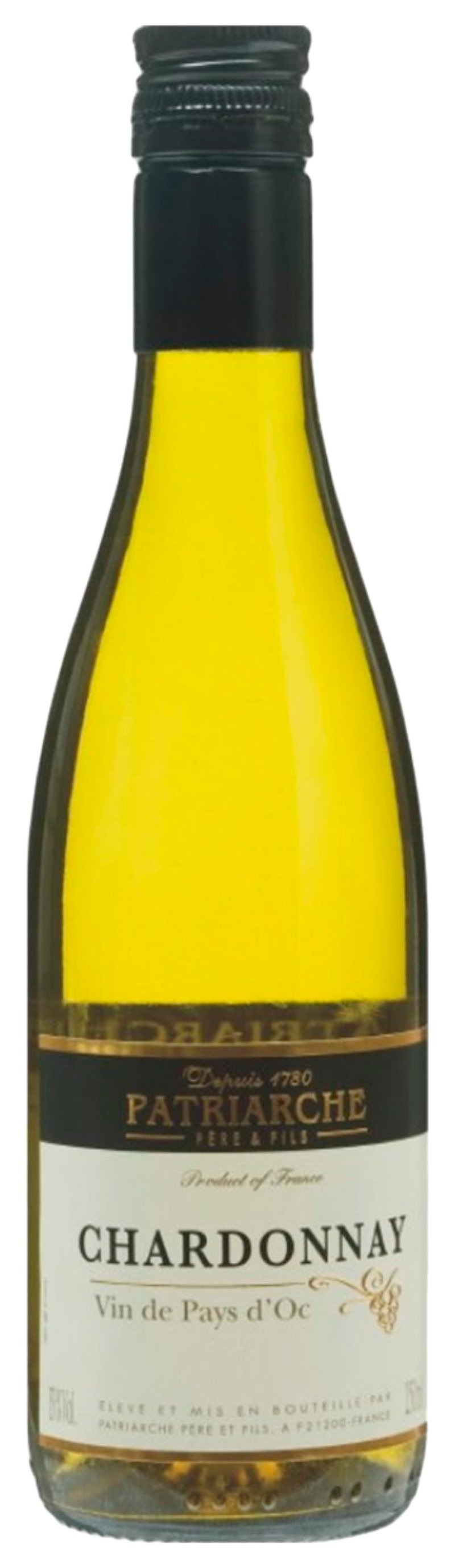 Вино ПАТРИАРШ Шардоне белое сух 13% ст/б 0.187л