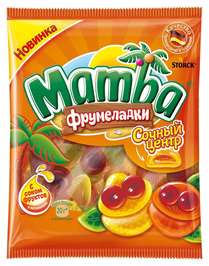 Жевательный мармелад МАМБА Фрумеладки Сочный центр 70г