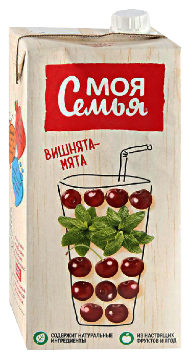 Напиток сокосодержащий МОЯ СЕМЬЯ Вишнята-мята 1.93л