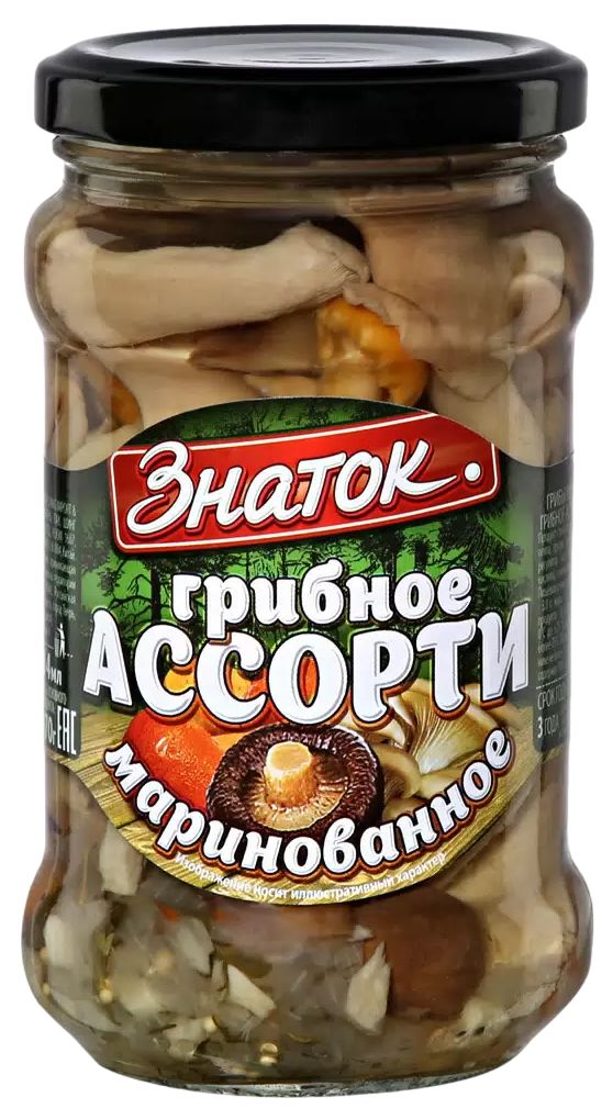 Ассорти ЗНАТОК грибное маринованное ст/б 280г