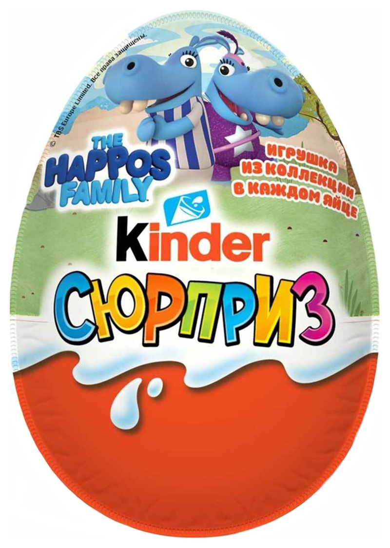 Яйцо шоколадное КИНДЕР Сюрприз мультфильмы 20г