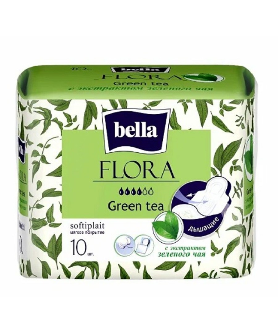 Прокладки БЕЛЛА Флора Зеленый чай 10шт