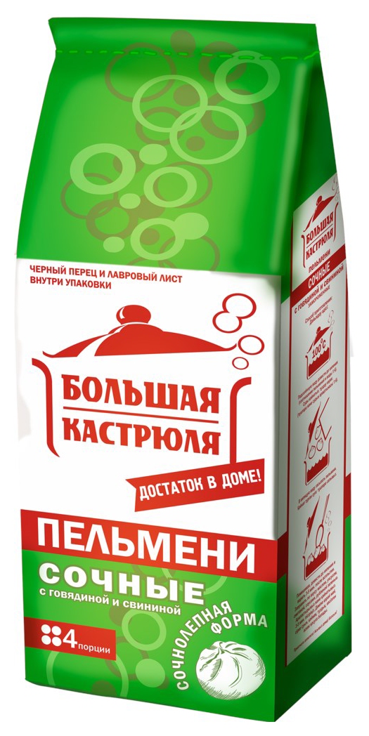 Пельмени БОЛЬШАЯ КАСТРЮЛЯ Сочные 800г