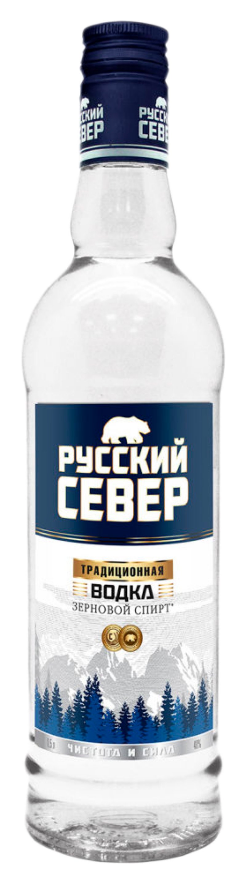 Водка РУССКИЙ СЕВЕР 40% ст/б 0.5л