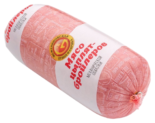 Мясо МЕЖЕНИНОВСКАЯ ПФ куриное механической обвалки в оболочке с/м 1кг