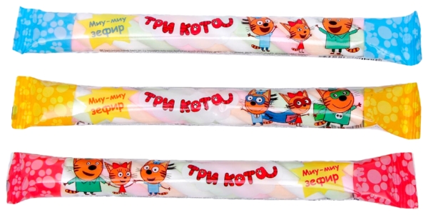 Зефир СЛАДКАЯ СКАЗКА Три кота воздушный косичка 15г