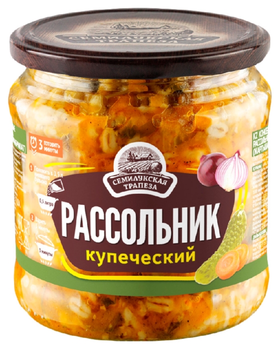 Рассольник СЕМИЛУКСКАЯ ТРАПЕЗА купеческий ст/б 460г