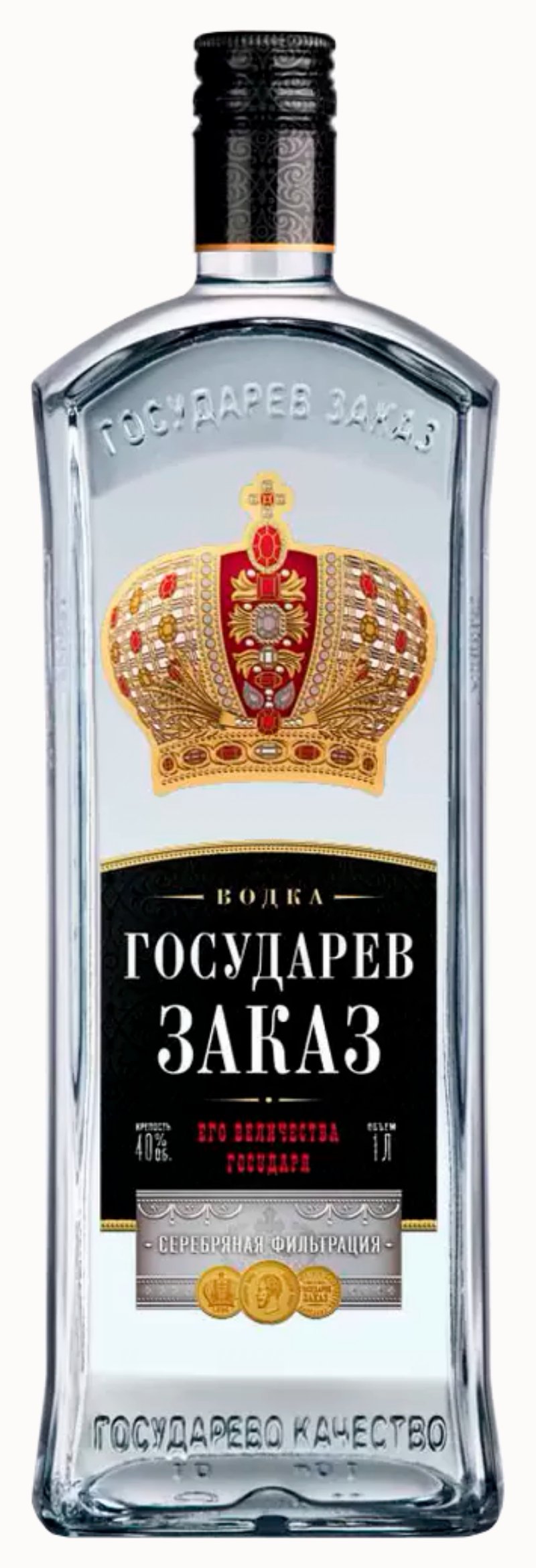 Водка ГОСУДАРЕВ ЗАКАЗ 40% 1л