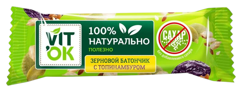 Батончик ВИТОК зерновой с топинамбуром 30г