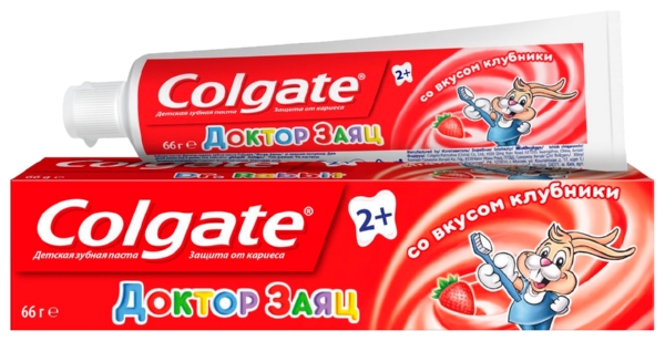 Зубная паста детская КОЛГЕЙТ Доктор заяц со вкусом клубники 50мл