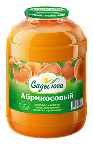 Нектар САДЫ ЮГА абрикосовый с мякотью ст/б 2л