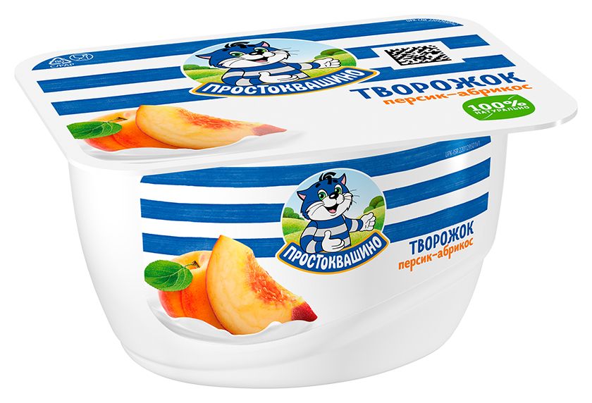 Творожок ПРОСТОКВАШИНО персик абрикос бзмж 3.6% 130г