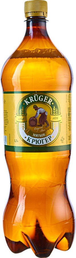 Пиво КРЮГЕР светлое мягкое 4.2% пэт 1.5л