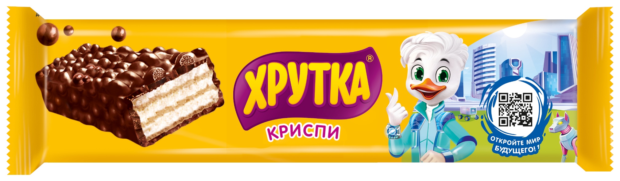 Батончик ХРУТКА Криспи с хрустящей вафлей 22г