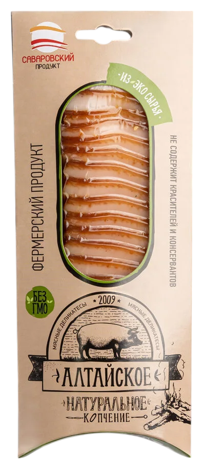Шпик САВАРОВСКИЙ ПРОДУКТ копченый в/у 150г